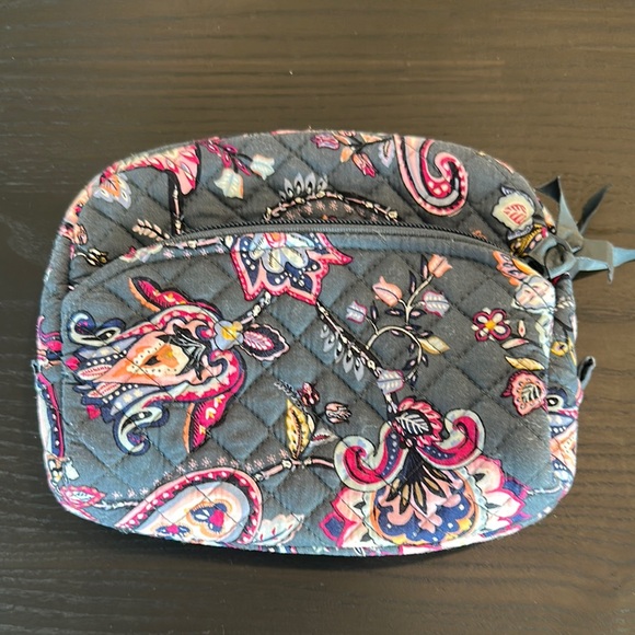Vera Bradley Handbags - Vera Bradley Black and Pink Quilted Cosmetic Bag